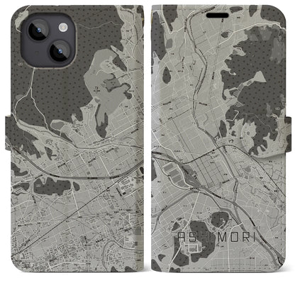 【足守（岡山県）】地図柄iPhoneケース（手帳タイプ）