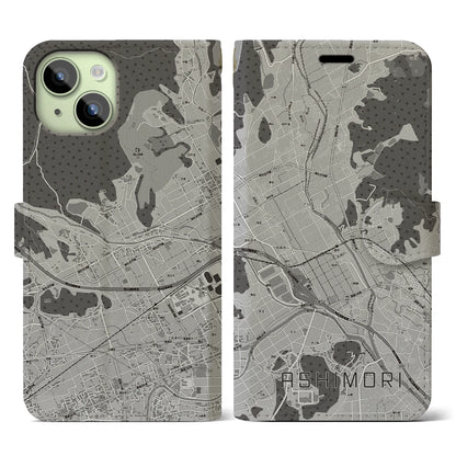 【足守（岡山県）】地図柄iPhoneケース（手帳タイプ）