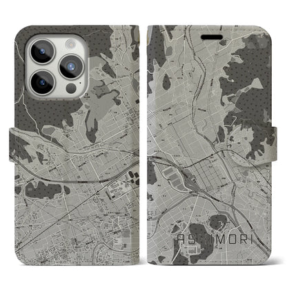 【足守（岡山県）】地図柄iPhoneケース（手帳タイプ）