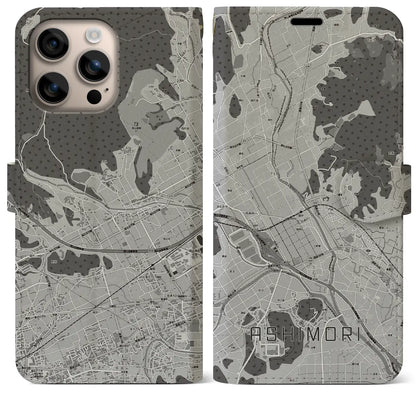 【足守（岡山県）】地図柄iPhoneケース（手帳タイプ）