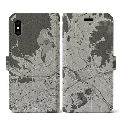 【足守（岡山県）】地図柄iPhoneケース（手帳タイプ）