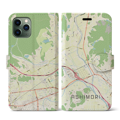 【足守（岡山県）】地図柄iPhoneケース（手帳タイプ）