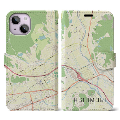 【足守（岡山県）】地図柄iPhoneケース（手帳タイプ）