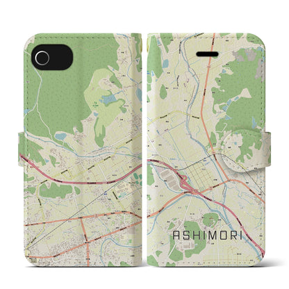 【足守（岡山県）】地図柄iPhoneケース（手帳タイプ）