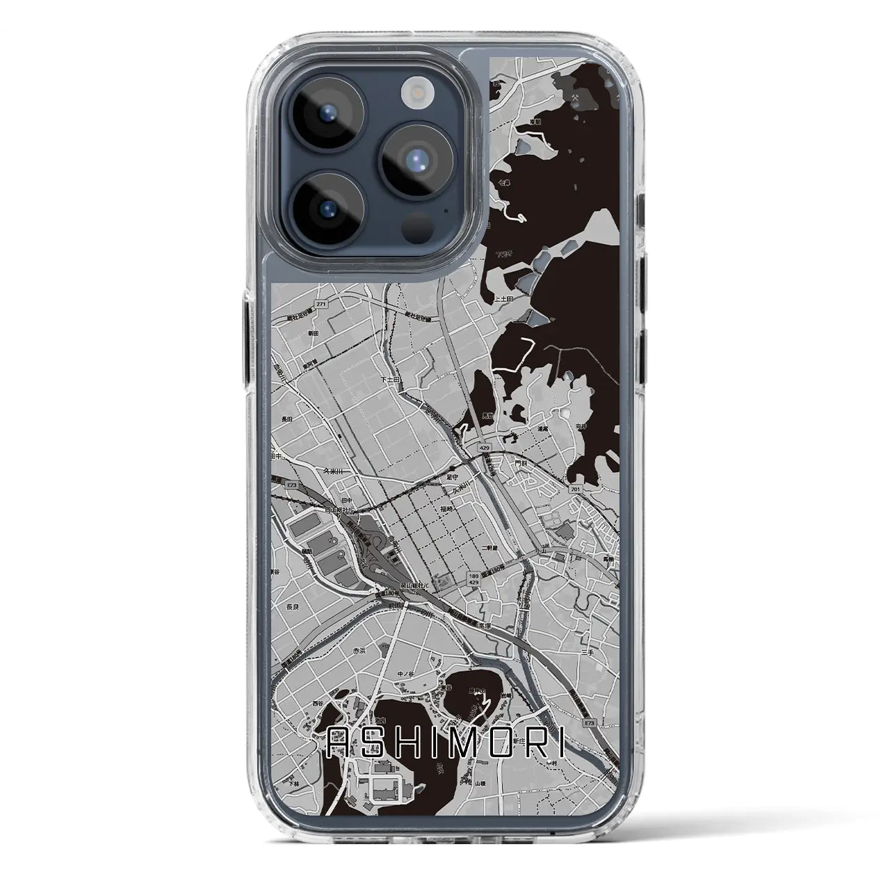 【足守（岡山県）】地図柄iPhoneケース（MagSafeタイプ）