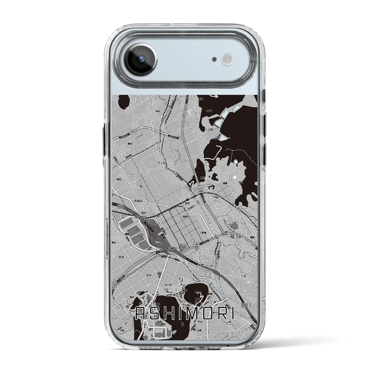 【足守（岡山県）】地図柄iPhoneケース（MagSafeタイプ）