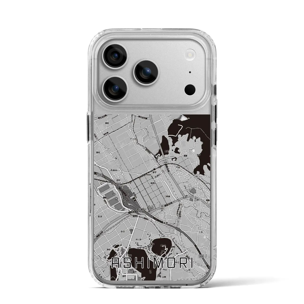 【足守（岡山県）】地図柄iPhoneケース（MagSafeタイプ）