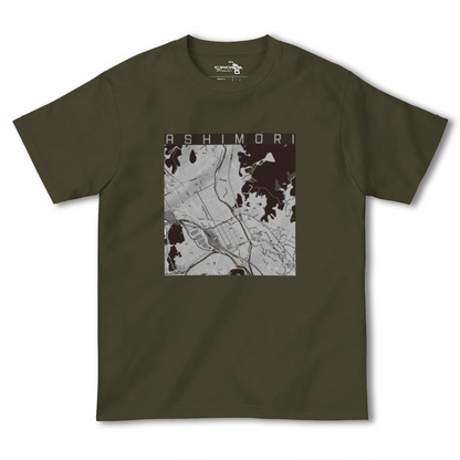 【足守（岡山県）】地図柄ヘビーウェイトTシャツ