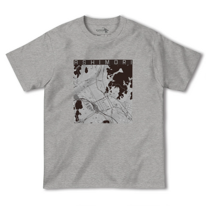 【足守（岡山県）】地図柄ヘビーウェイトTシャツ