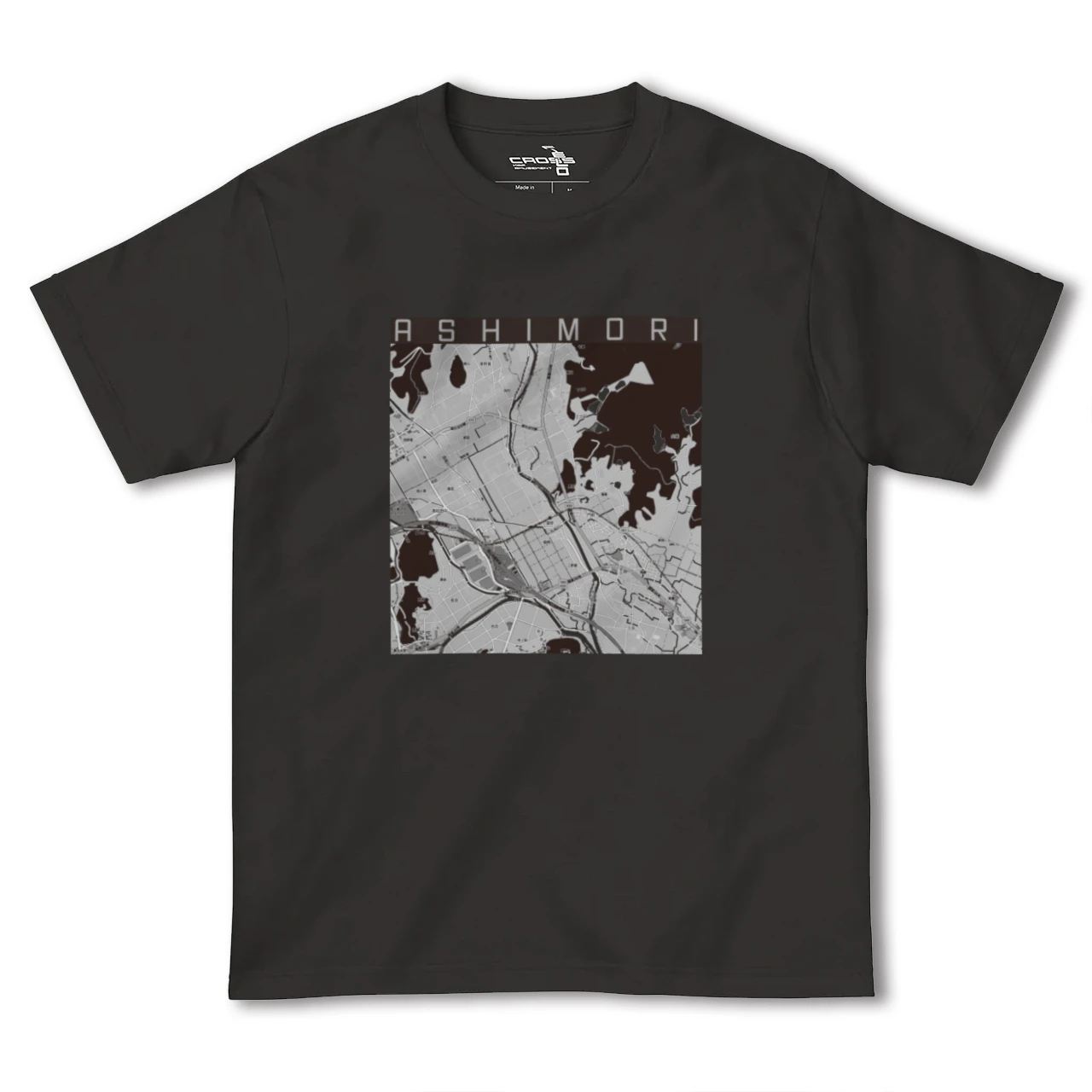 【足守（岡山県）】地図柄ヘビーウェイトTシャツ