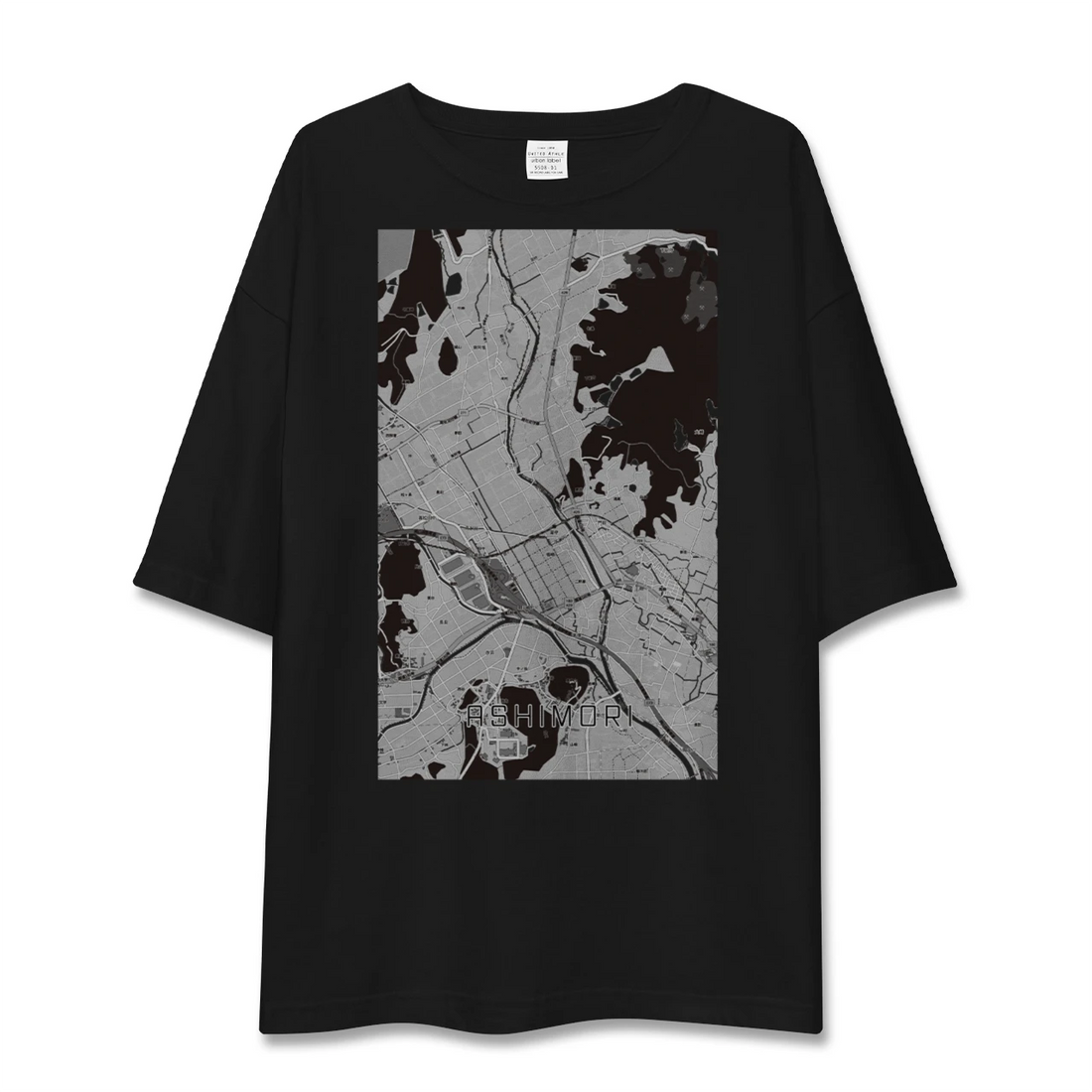 【足守(岡山県)】地図柄ビッグシルエットTシャツ