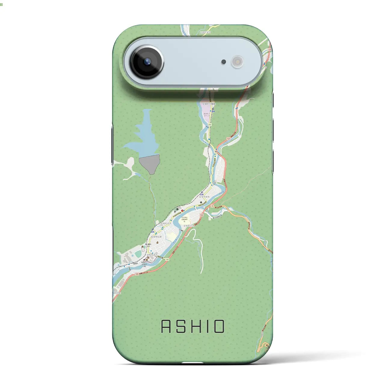 【足尾（栃木県）】地図柄iPhoneケース（バックカバータイプ）