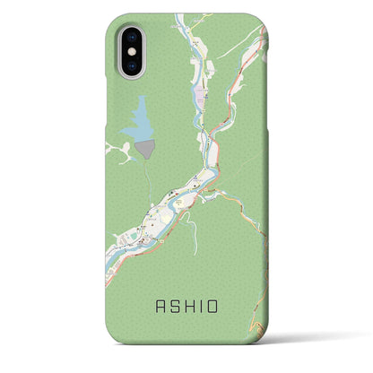 【足尾（栃木県）】地図柄iPhoneケース（バックカバータイプ）