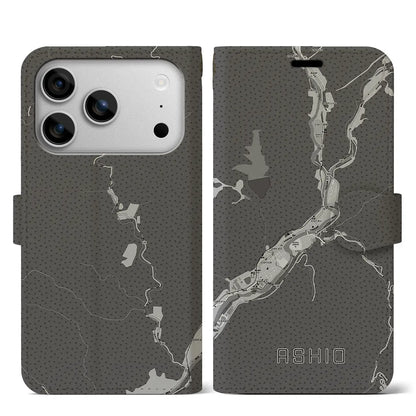 【足尾（栃木県）】地図柄iPhoneケース（手帳タイプ）