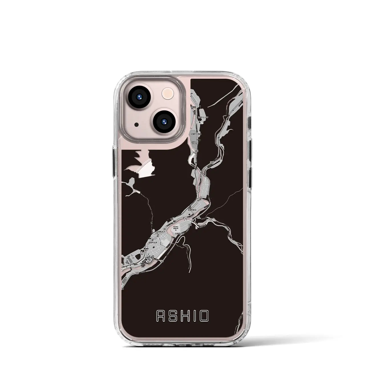 【足尾（栃木県）】地図柄iPhoneケース（MagSafeタイプ）