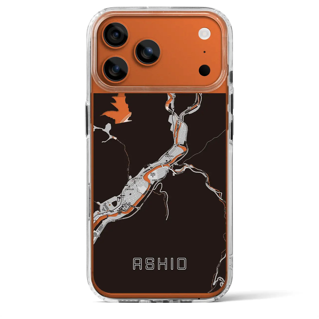 【足尾（栃木県）】地図柄iPhoneケース（MagSafeタイプ）