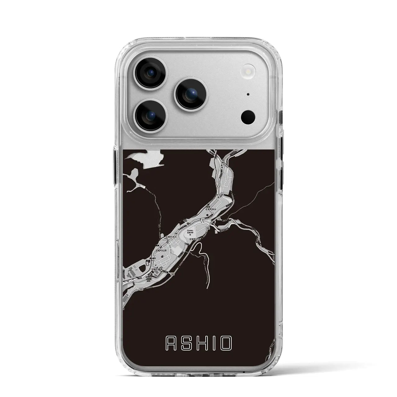 【足尾（栃木県）】地図柄iPhoneケース（MagSafeタイプ）