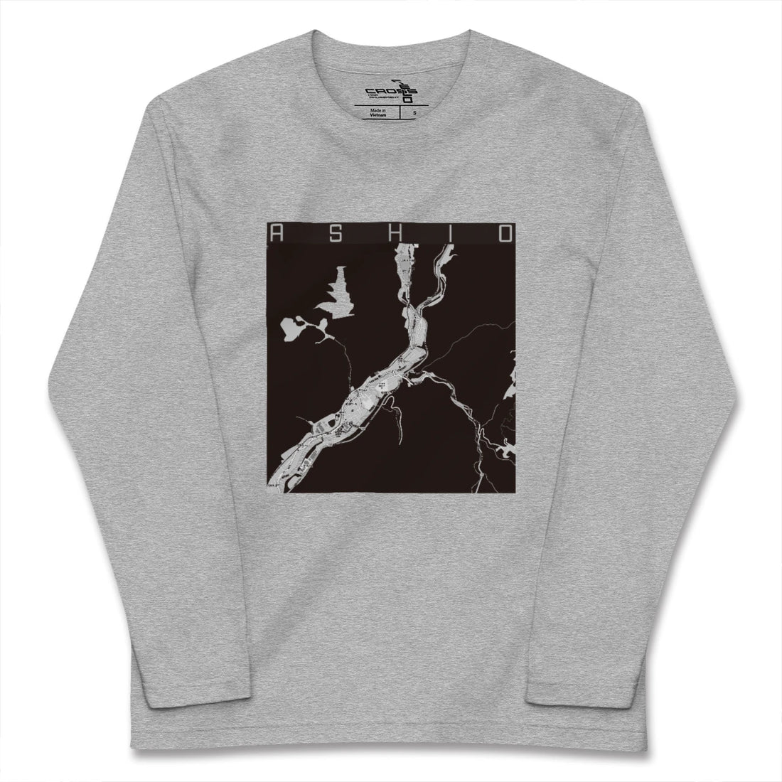 【足尾（栃木県）】地図柄ロングスリーブTシャツ