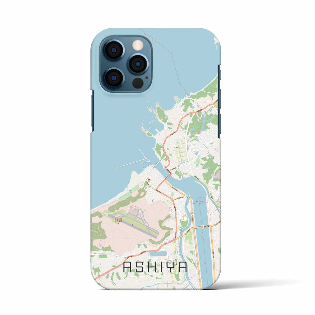 【芦屋（福岡県）】地図柄iPhoneケース（バックカバータイプ）