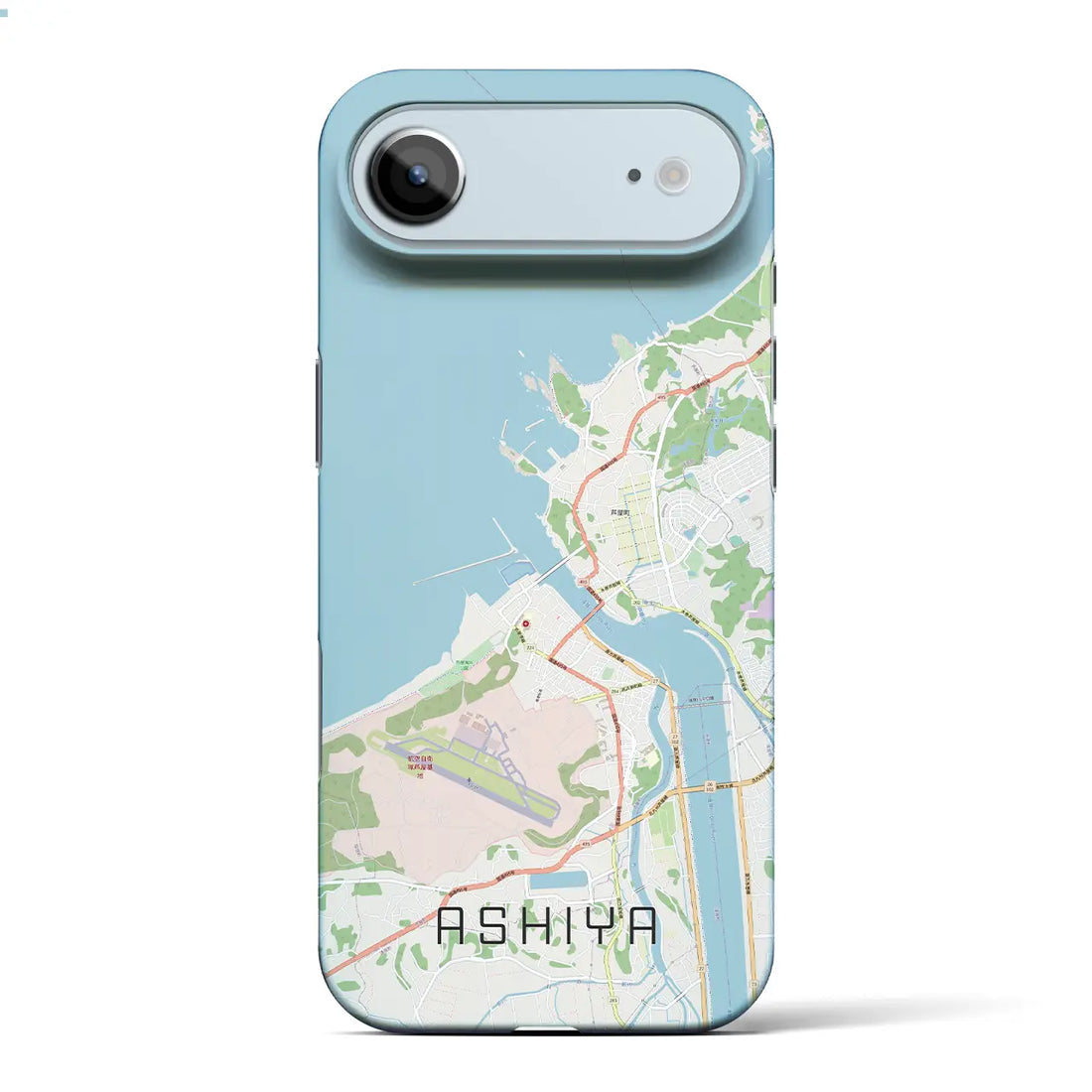 【芦屋（福岡県）】地図柄iPhoneケース（バックカバータイプ）ブラック・iPhone 17 Pro Max 用