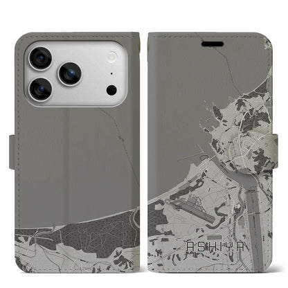 【芦屋（福岡県）】地図柄iPhoneケース（手帳タイプ）