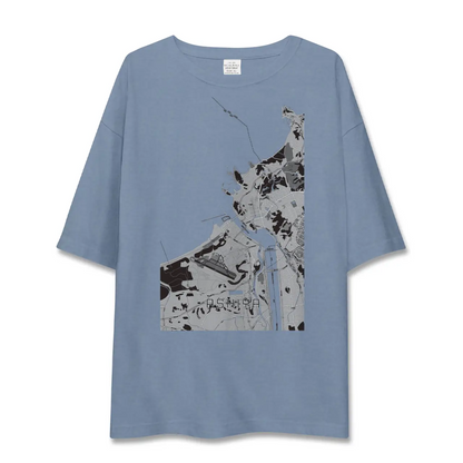 【芦屋（福岡県）（福岡県）】地図柄ビッグシルエットTシャツ