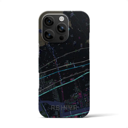 【芦屋（兵庫県）】地図柄iPhoneケース（バックカバータイプ）