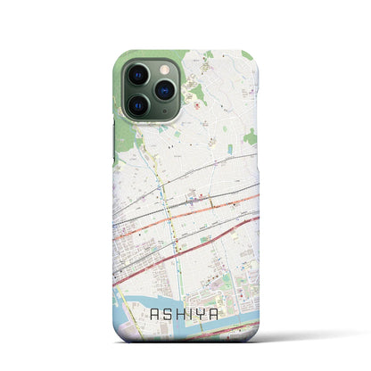 【芦屋（兵庫県）】地図柄iPhoneケース（バックカバータイプ）