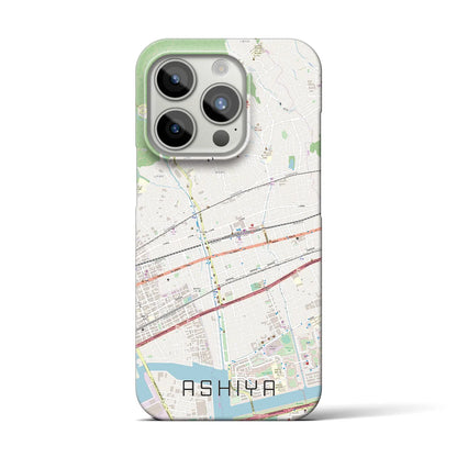 【芦屋（兵庫県）】地図柄iPhoneケース（バックカバータイプ）