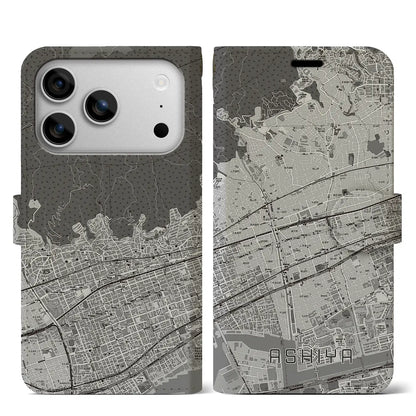 【芦屋（兵庫県）】地図柄iPhoneケース（手帳タイプ）