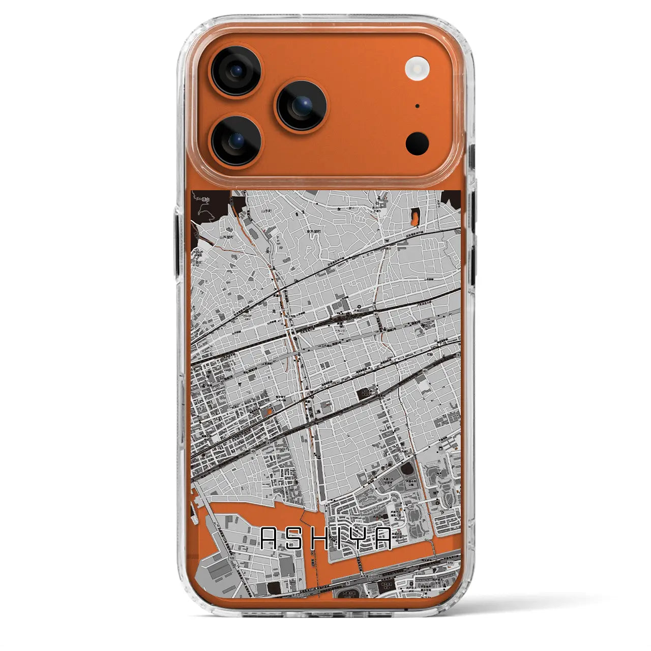 【芦屋（兵庫県）】地図柄iPhoneケース（MagSafeタイプ）