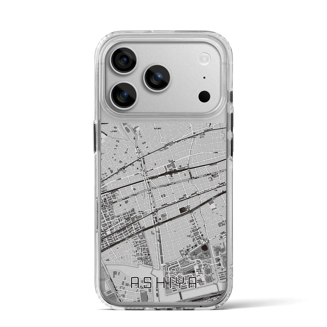 【芦屋（兵庫県）】地図柄iPhoneケース（MagSafeタイプ）