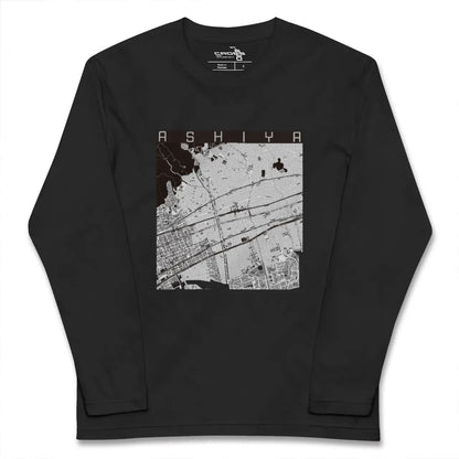 【芦屋（兵庫県）】地図柄ロングスリーブTシャツ