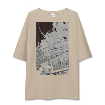 【芦屋（兵庫県）】地図柄ビッグシルエットTシャツ