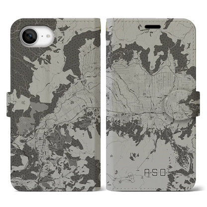 【阿蘇2（熊本県）】地図柄iPhoneケース（手帳タイプ）