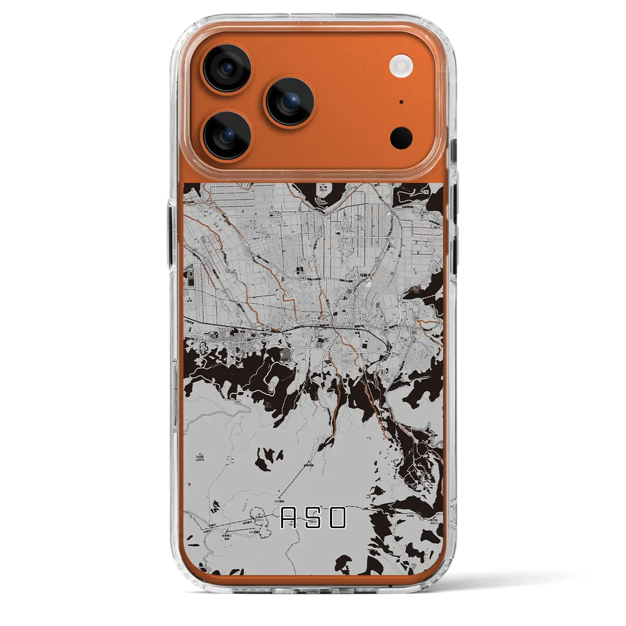 【阿蘇2（熊本県）】地図柄iPhoneケース（MagSafeタイプ）