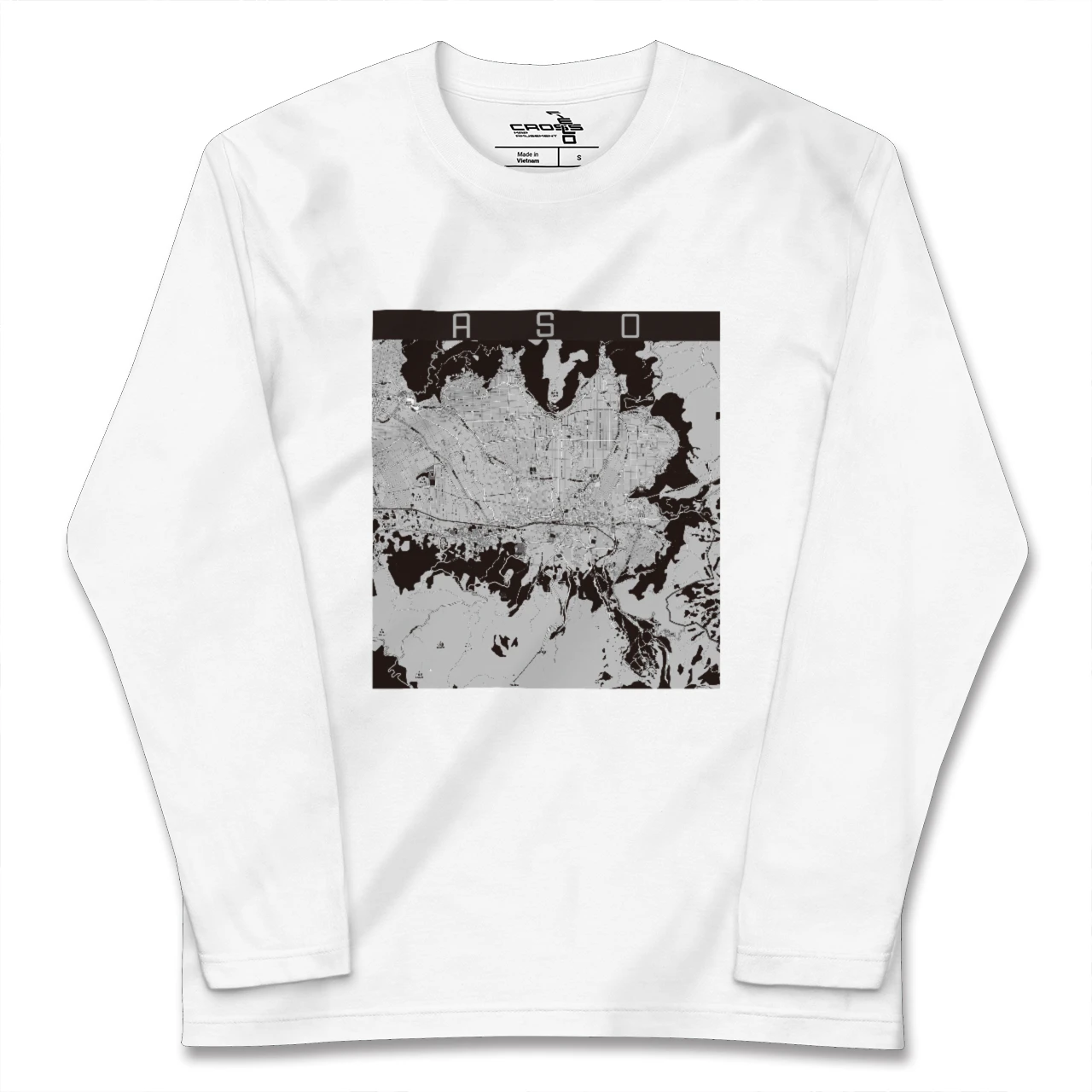 【阿蘇2（熊本県）】地図柄ロングスリーブTシャツ