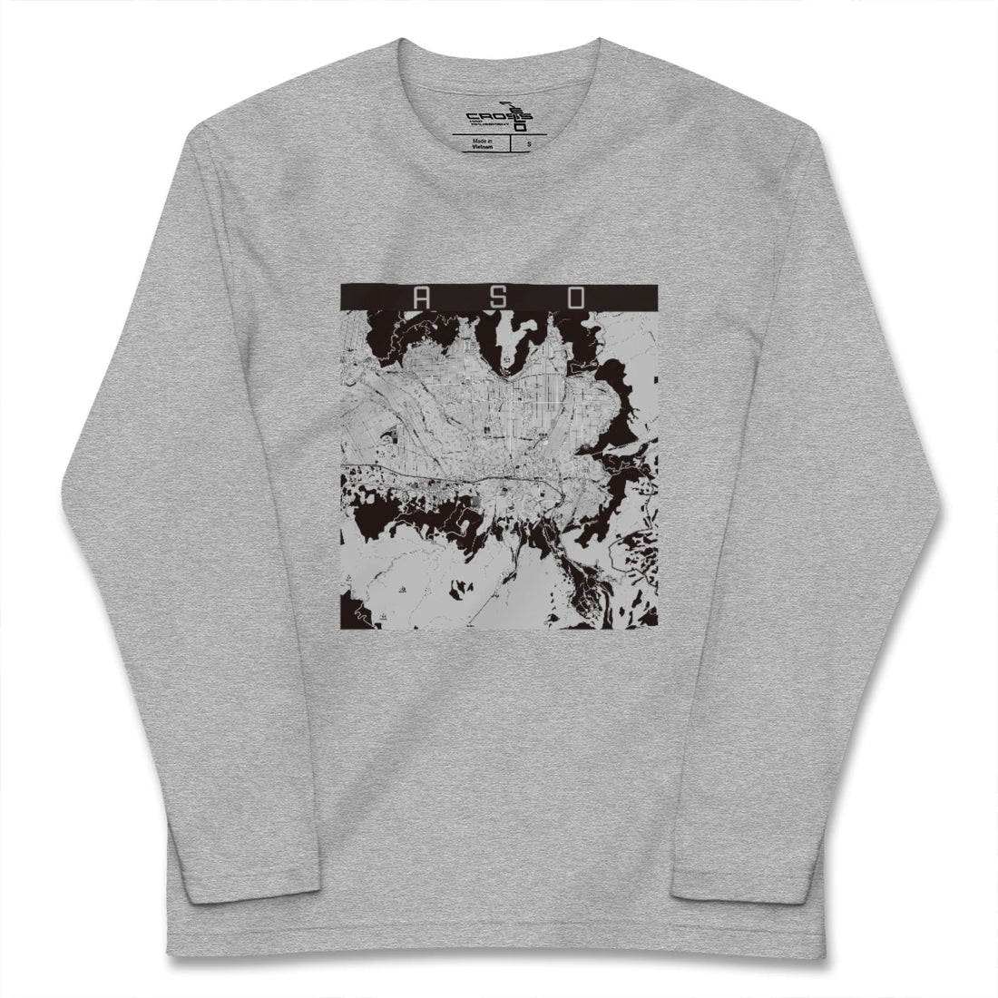 【阿蘇2（熊本県）】地図柄ロングスリーブTシャツ