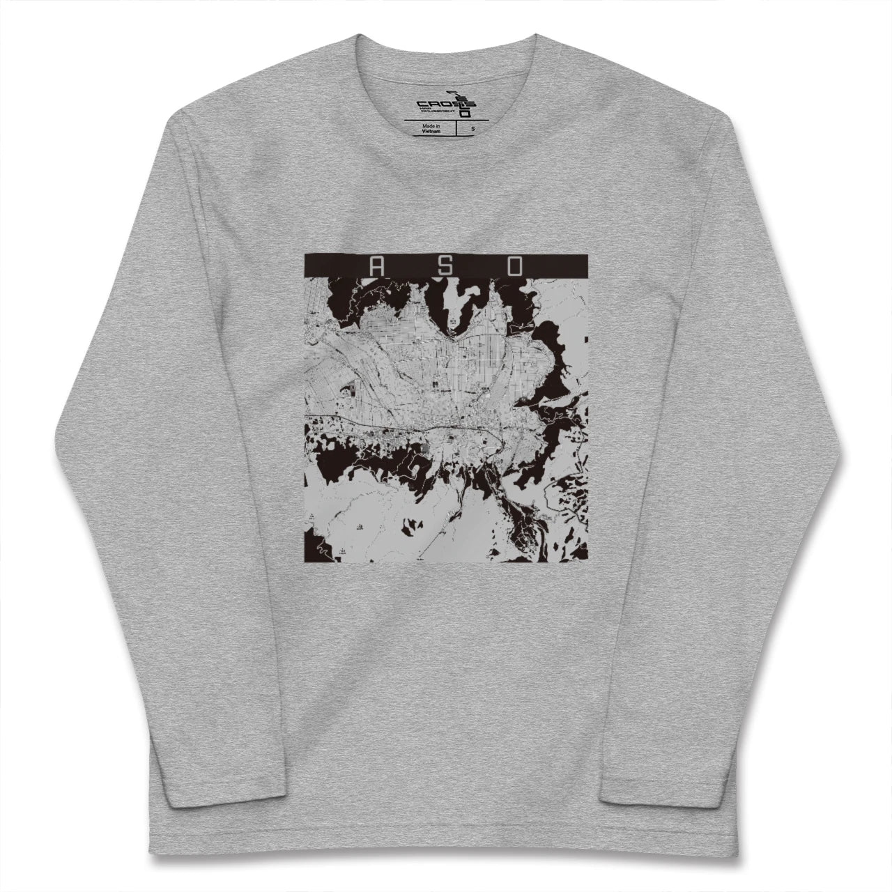 【阿蘇2（熊本県）】地図柄ロングスリーブTシャツ
