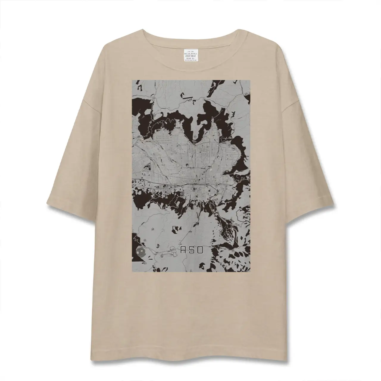 【阿蘇2（熊本県）】地図柄ビッグシルエットTシャツ
