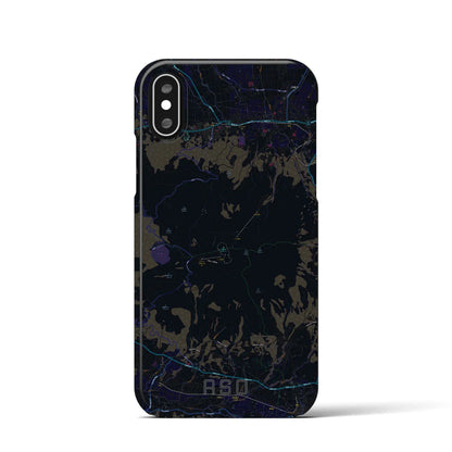 【阿蘇（熊本県）】地図柄iPhoneケース（バックカバータイプ）