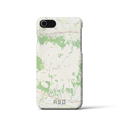 【阿蘇（熊本県）】地図柄iPhoneケース（バックカバータイプ）