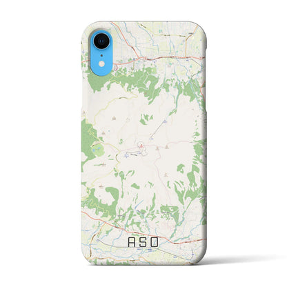 【阿蘇（熊本県）】地図柄iPhoneケース（バックカバータイプ）