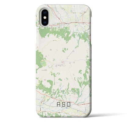 【阿蘇（熊本県）】地図柄iPhoneケース（バックカバータイプ）