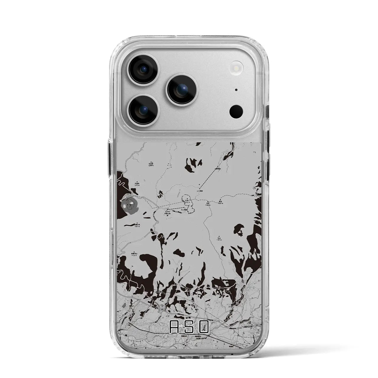 【阿蘇（熊本県）】地図柄iPhoneケース（MagSafeタイプ）