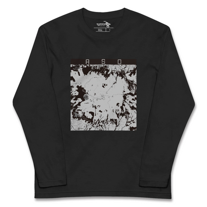 【阿蘇（熊本県）】地図柄ロングスリーブTシャツ