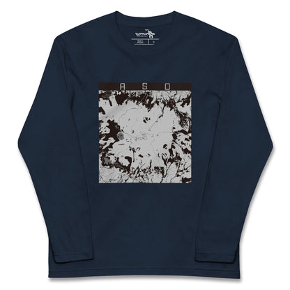 【阿蘇（熊本県）】地図柄ロングスリーブTシャツ