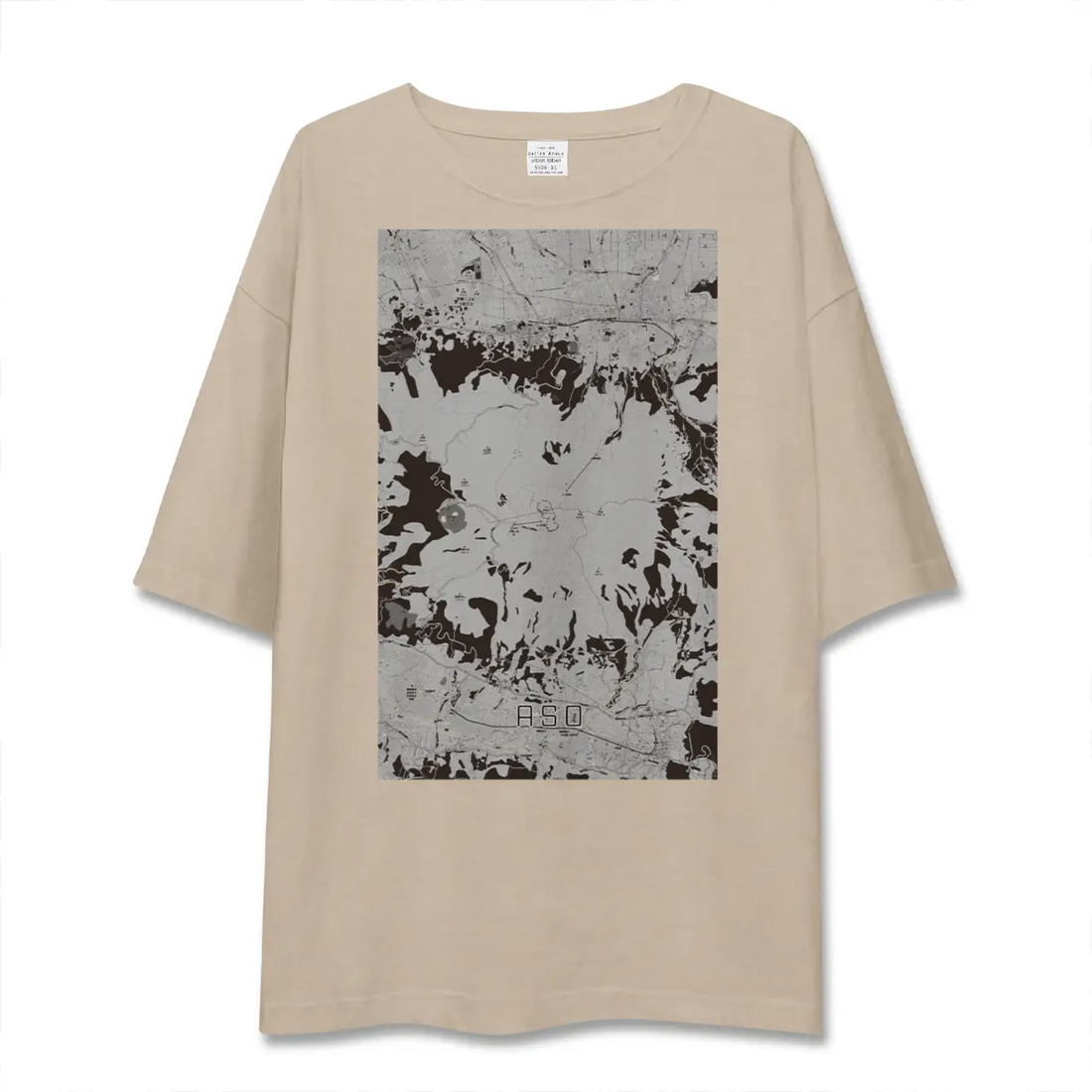 【阿蘇（熊本県）】地図柄ビッグシルエットTシャツ
