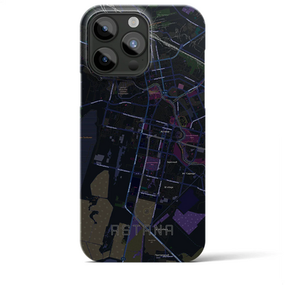 【アスタナ（カザフスタン）】地図柄iPhoneケース（バックカバータイプ）