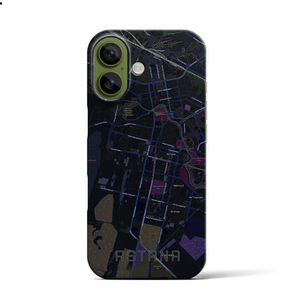 【アスタナ（カザフスタン）】地図柄iPhoneケース（バックカバータイプ）